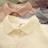 Korean Style Autumn Casual Doll Collar Long Sleeve Shirt
