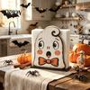 Solid Wood Napkin Rack Halloween Wooden Holder, Ghost Mummy Pumpkin Gothic Holder Rustic Tabletop Tissue Dispenser for Farmhouse Dining Table