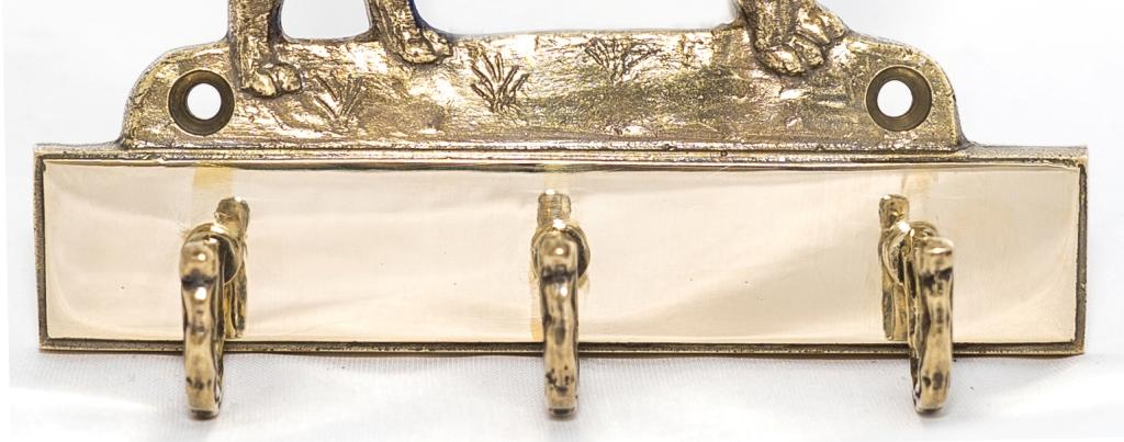 Chihuahua Krótkowłosy - Wieszak Na Klucze Z Psem, Mosiężny Uchwyt Na Psie Akcesoria, Elegancka Ozdoba Do Korytarza Marki Art-Dog