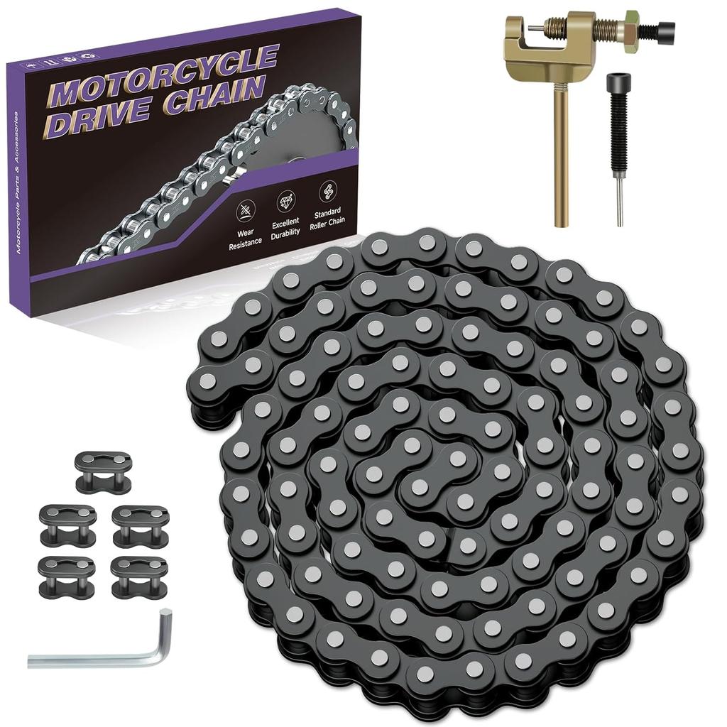 35 Roller Chain 3 Feet 95 Links With Chain Breaker Replacement For Go Kart Cart Mini Bike Bicycle Dirt Bike Motorcycles Powersports Accessories Parts