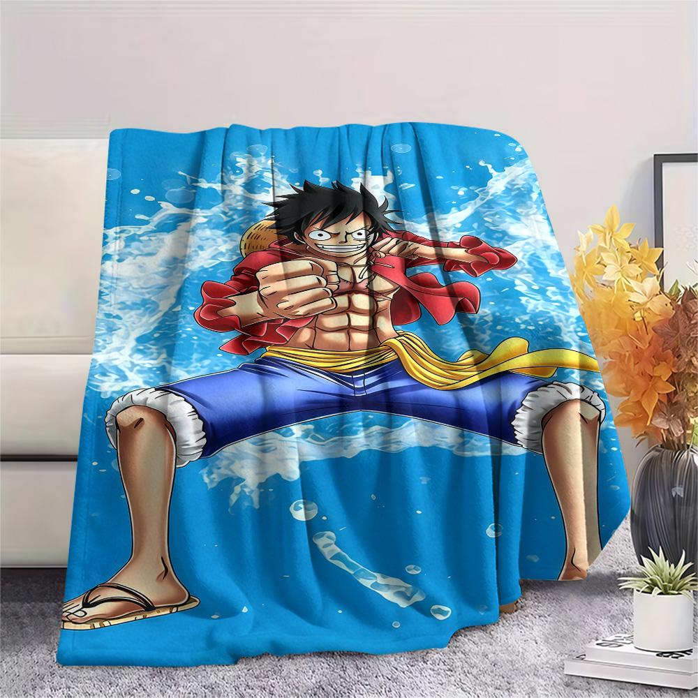 1PC Luffy D Patterned Flannel Blanket Suitable For All Seasons For Home Decor Warmth And Comfort Gifts Holiday Present