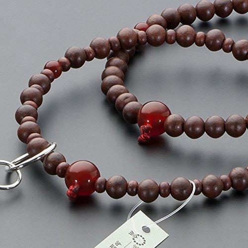 Buddhist Altar Shop Takita Shoten Buddhist Prayer Beads, Jodo Sect Formal Prayer Beads [Women's] Rosewood (Matte) Agate Finish, Rokuman Jodo 8-inch, S