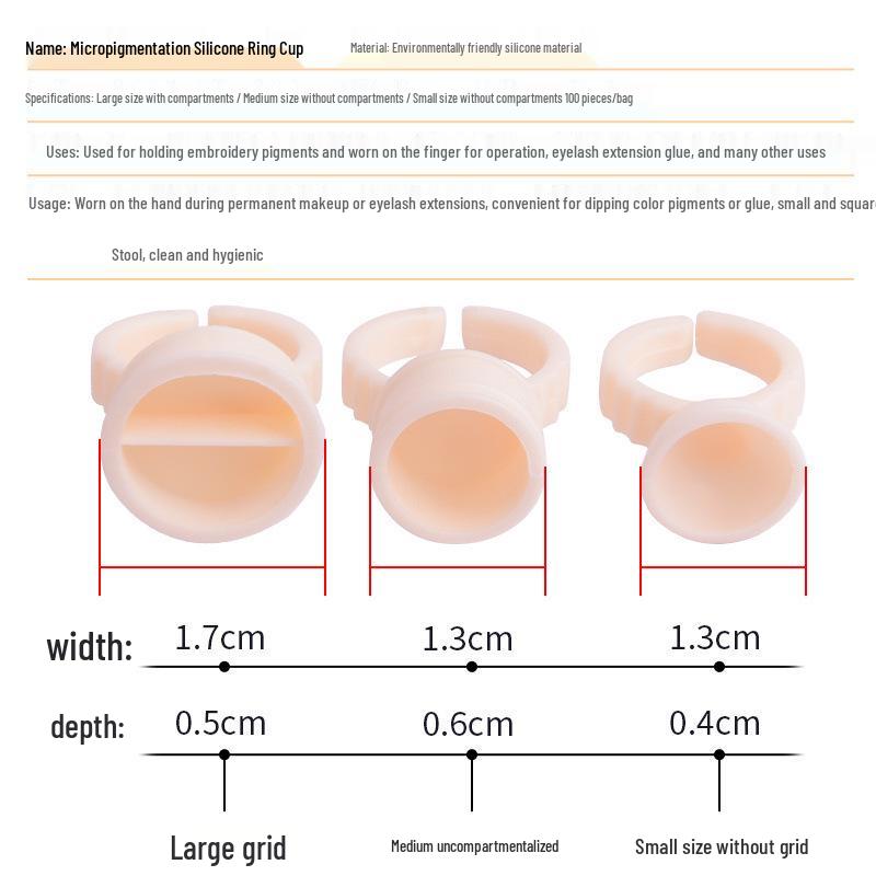 Silicone Finger Ring for Tattoo Ink & Eyelash Glue