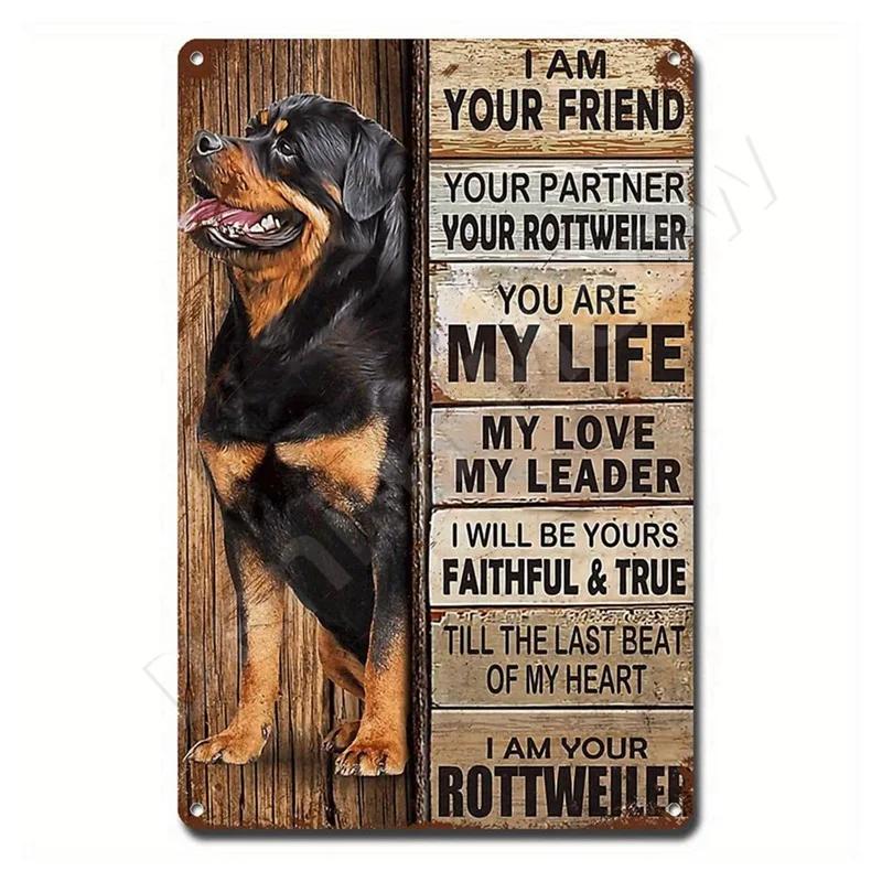 Dachshund Metal Tin Sign, Doberman Dog, Retro Art, Yorkie, Funny Pet Poster, Cafe, Kitchen, Home, Wall Decoration, Plaque Gif