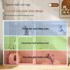 Spacious Cat Villa: Large Cat Cage with Breeding Area & Bed House