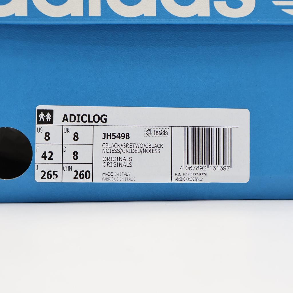 JH5498 adidas Originals Adiclog Slides Core Black Grey Two Core Black (Men's)