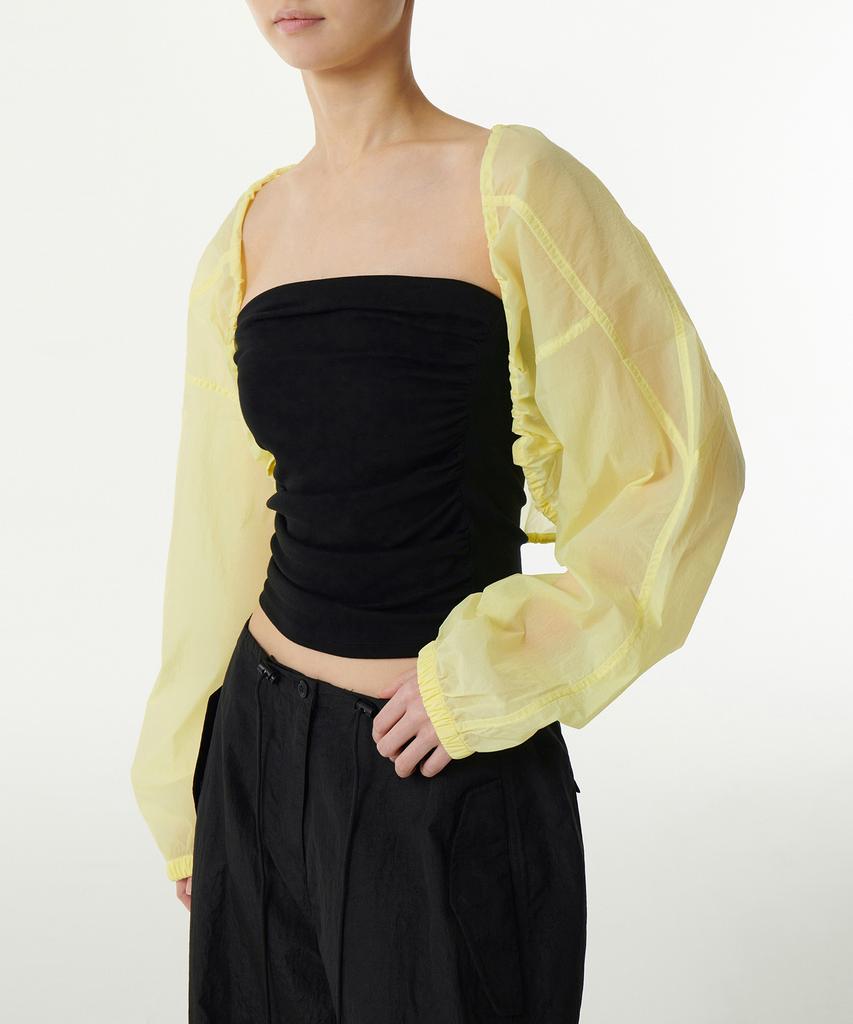 Musinsa Standard Woman Women'S Sheer Nylon Bolero Jacket [Lemon]