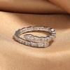 2026 High-end Flash Diamond Spirit Snake Ring Women's Niche Design Open Index Finger Ring Cold Wind Fashion Personality Ring Tide