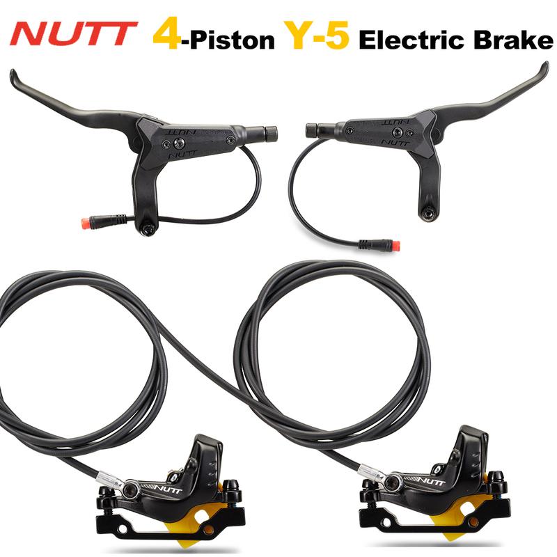 בלם חשמלי 4 בוכנות NUTT Y-5 בלמי דיסק הידראוליים רוטור 140 160 180 עבור A5-D KUGOO Zero Dualtron Kaabo Mantis