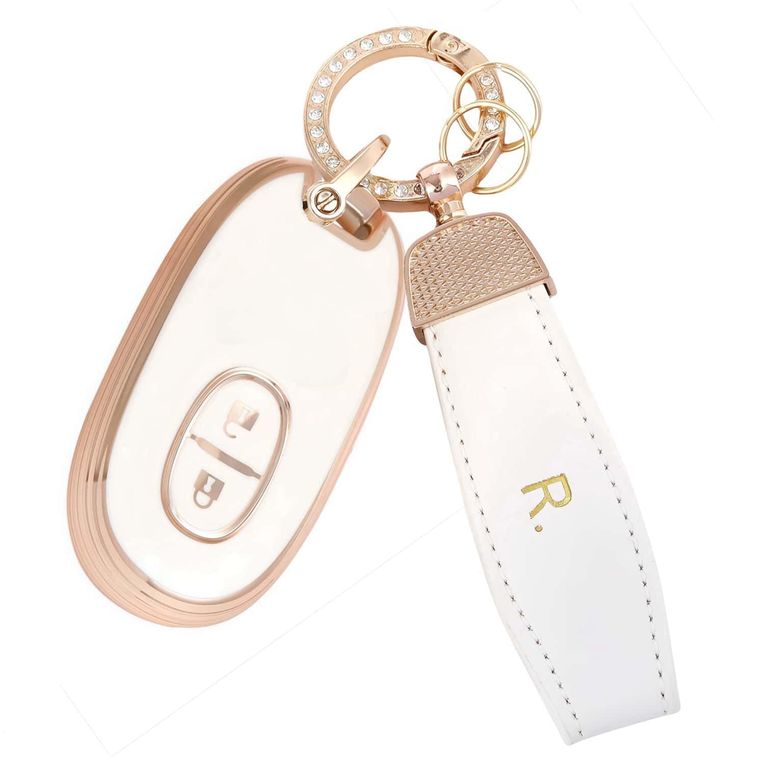 

[YANMW] Alto Key Case Compatible Suzuki Spacia Wagon R Stingray Key Cover Lukes Smart Key Case белый