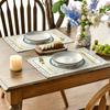 4 Stück Frohes Pessach Leinen-Tischsets Küchentisch-Dekoration Seder-Teller Pessach-Matze Davidstern Jüdische Party-Tischsets Dekoration