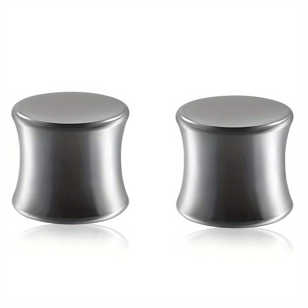 

2 шт. Титановые серьги с твердым рогом Титановые серьги с двойным рогом и внешней резьбой, серьги с большими отверстиями, простое расширение ушей 6mm