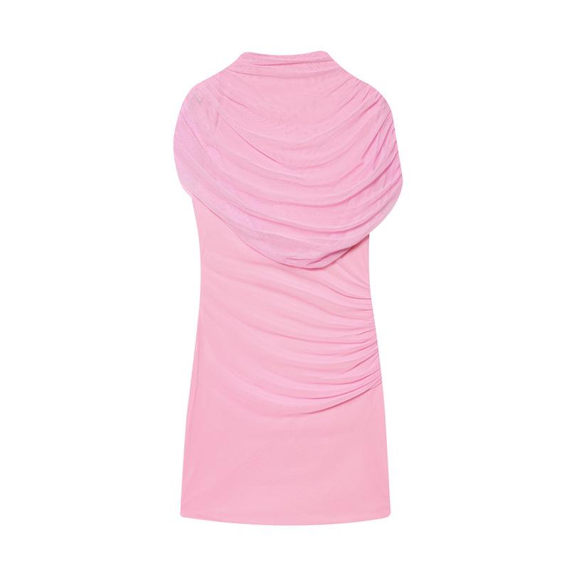 European Style Autumn 2025 Layered Pleated Short Dress