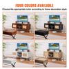 Rattan TV Stand, Boho TV Cabinet for 55 inch TV, Mid Century Modern TV Stand, Rattan TV Console with Adjustable Shelfs for Living Room, Media Room,