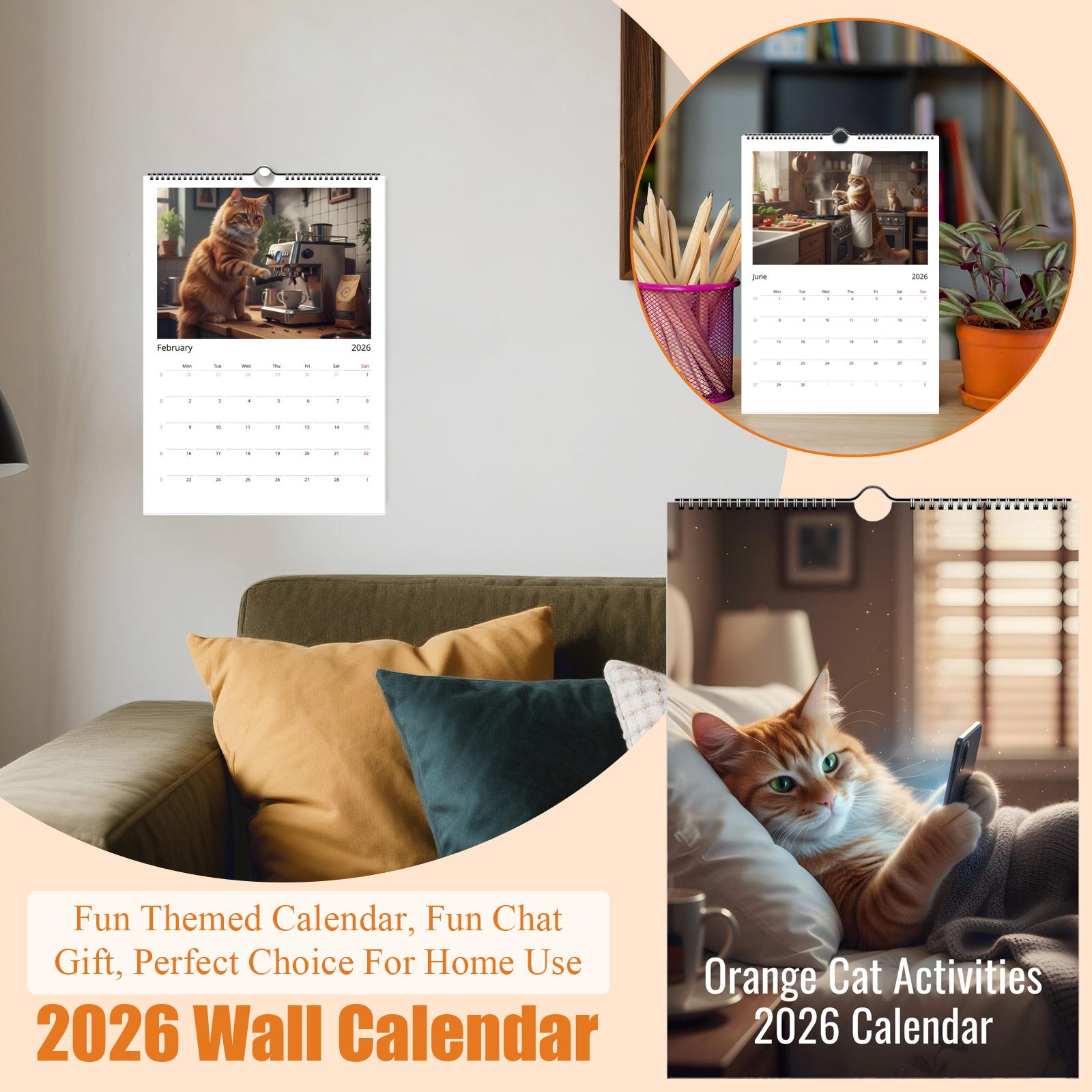 

Настінний календар на 2026 рік, Календар на веселу тематику, Веселий подарунок для спілкування, Ідеальний вибір для домашнього використання. One Size