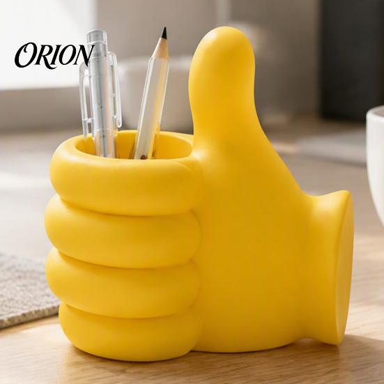 Large Capacity Pen Organizer 3D Printed Thumbs?Up Holder, Funny Gesture Shaped Desk Organizer, Creative Modern Desktop Holder Pencil Cup,
