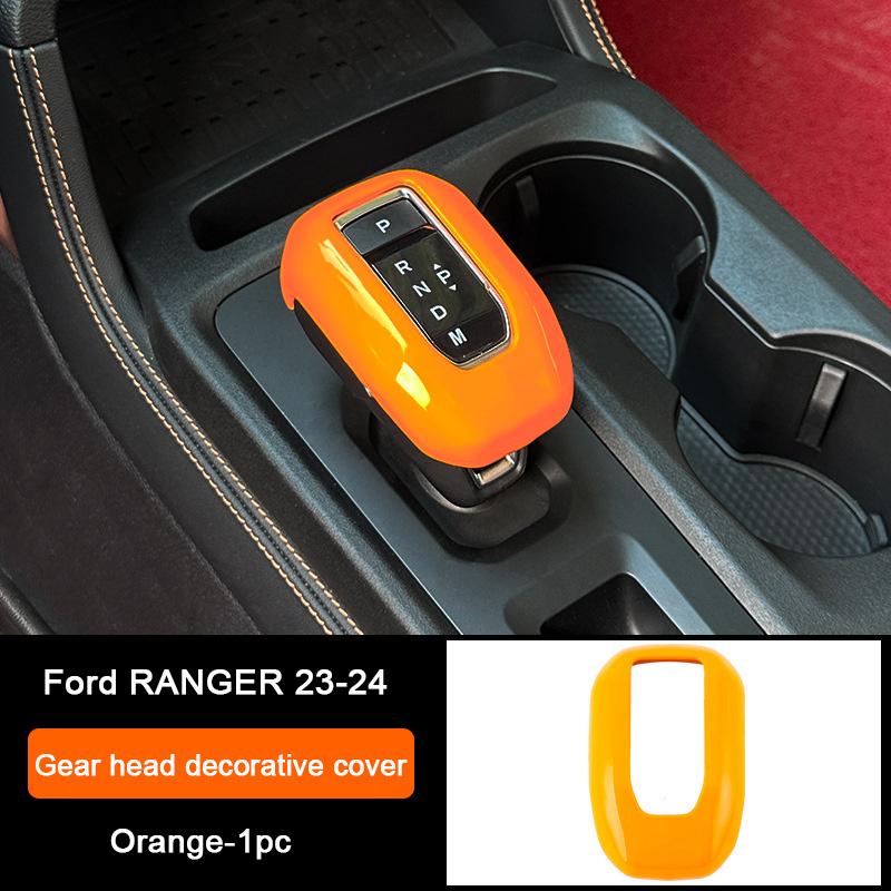 Orange Car Central Gear Shift Panel Rear Air Outlet Frame Door Trim Strip For Ford Ranger Raptor Wildtrak T9   2024 2025