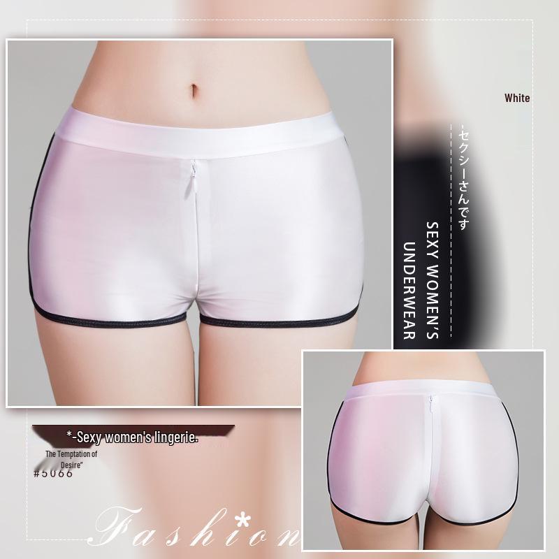 

Высокоэластичные цветные боксеры-брифы с молнией и эффектом лифтинга бедер для женщин One Size белый