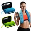 Quick Cooling Towel with Case Carrying Case, 30x80cm Instant Microfiber Ice for Gym Fitness Towel, Portable Drying Workout Yoga Running Sports