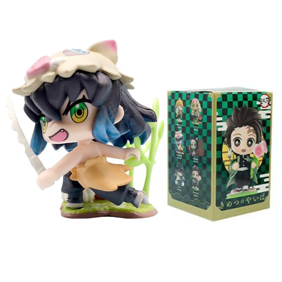 In Stock Demon Slayer Kimetsu No Yaiba Cute And Charming Blind Box Full Character PVC Model Playthings Figure Desktop Ornaments Collectible Gifts