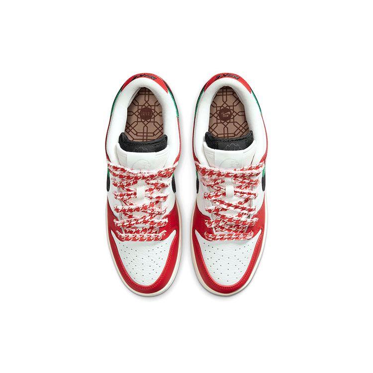 Nike Frame Skate x Dunk Low SB Habibi Unisex Sneakers Red Chile-Red White CT2550-600