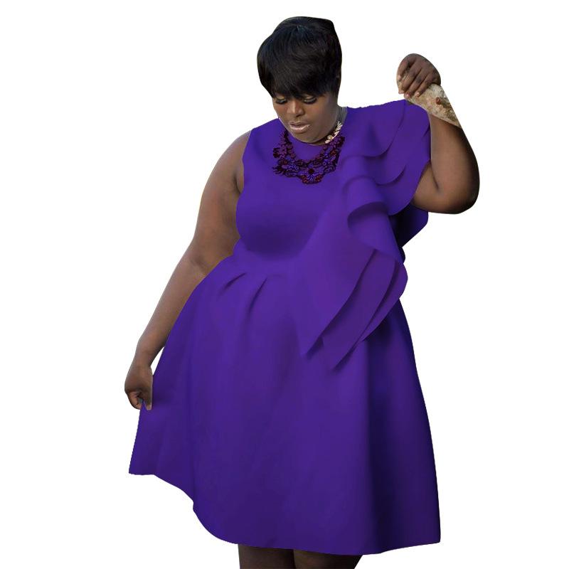 Buy Women's Sexy Round Neck Sexy A-line Big Swing Dress Plus Size Evening  Dresses Evening Gown at affordable prices — free shipping, real reviews  with photos — Joom