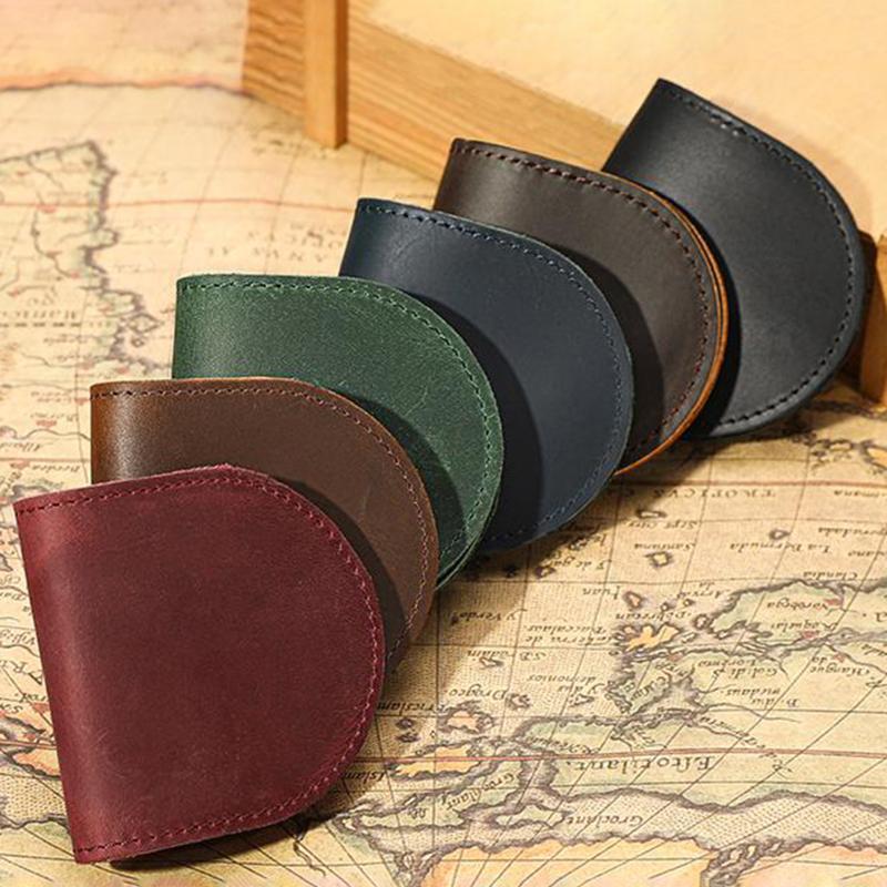 Women'S Small Genuine Leather Coin Wallet Children Mini Purses Hasp Money Clip Clutch Hobo Bags Men Gift Pouch New Manual Craft