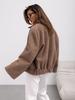 European and American Women's Solid Color Wool Coat with Pockets and Button Row - 2024 Autumn/Winter Fashion.