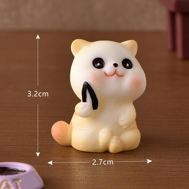 Gift Ornament Mini Home Decor Figurines Miniature Cute Cat Garden kitten For Kids Children Baby Room Decoration Toy Home Decor