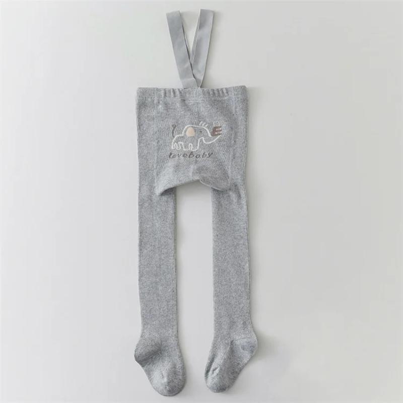 

Колготки для новорожденных девочек, мягкие колготки для девочек, повседневные леггинсы для мальчиков с бретельками, трикотажные колготки M(1-2Y) светло-серый