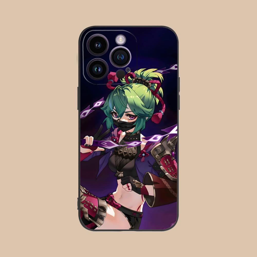 Game GI Kuki Shinobu Mobile Phone Case for iPhone 17 16 15 14 13 12 11 X XR XS 8 7 Air Pro Max Plus Mini Colorful Cover Pretty