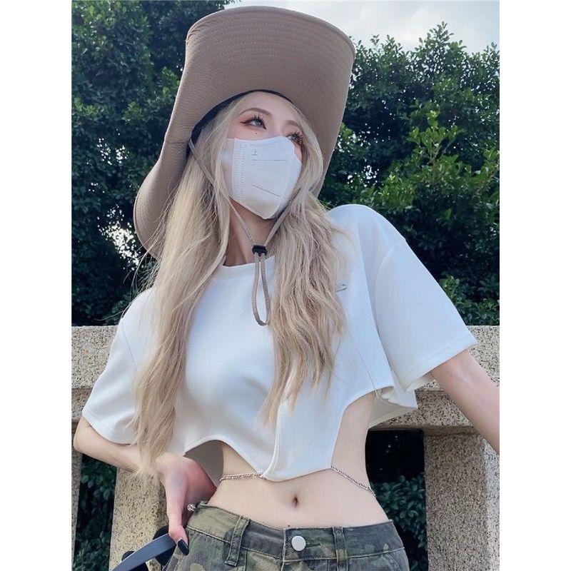 

Jazz Loose Chain Niche Style Short Sleeve Tops White S