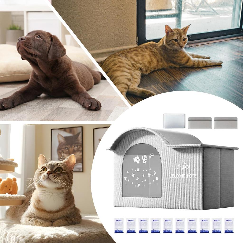 Cat Cooling House Long Lasting Cooling Foldable Portable Bite Resistant Pet Cooling House for Cat Dog Cat Cooling House