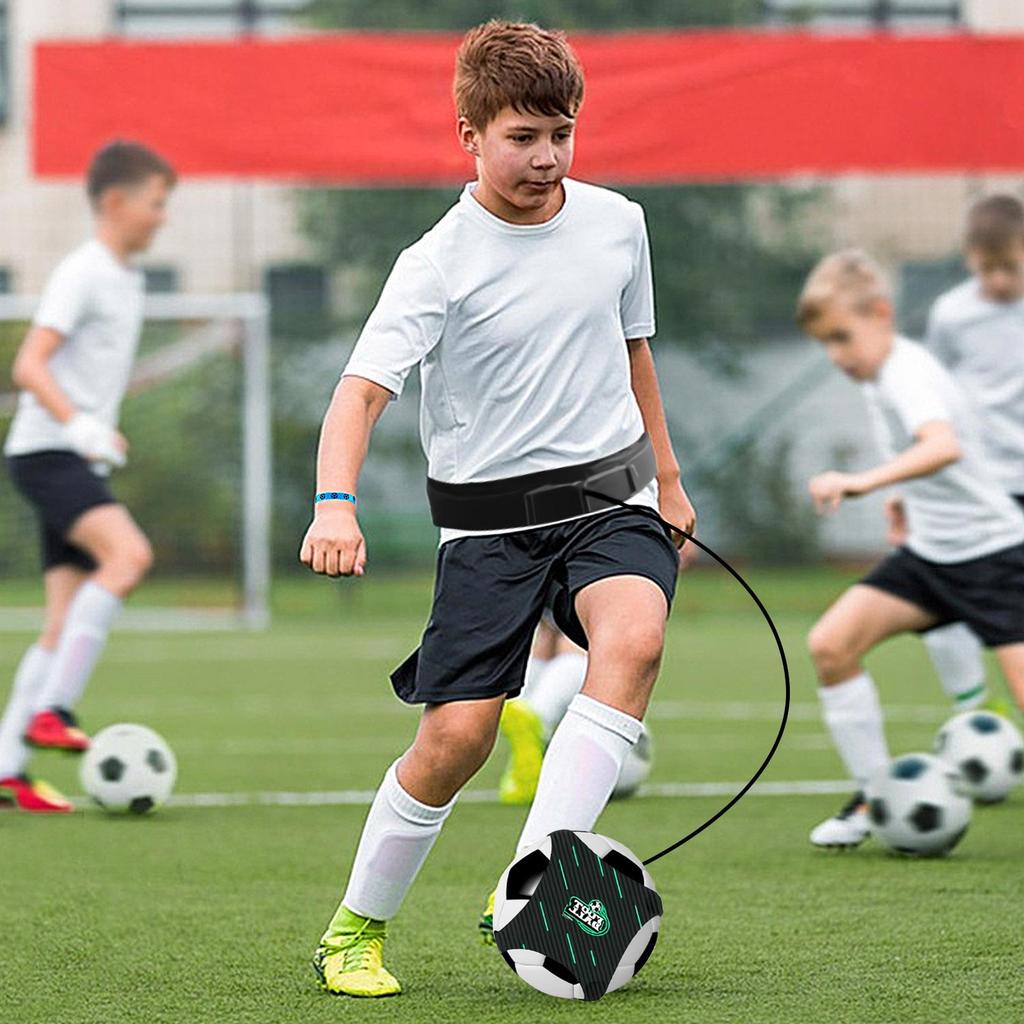 Soccer Trainer Kicking Passing Training Aid Football Kick Throw Solo Trainer For Kids Teen Beginner Indoor Outdoor Backyard