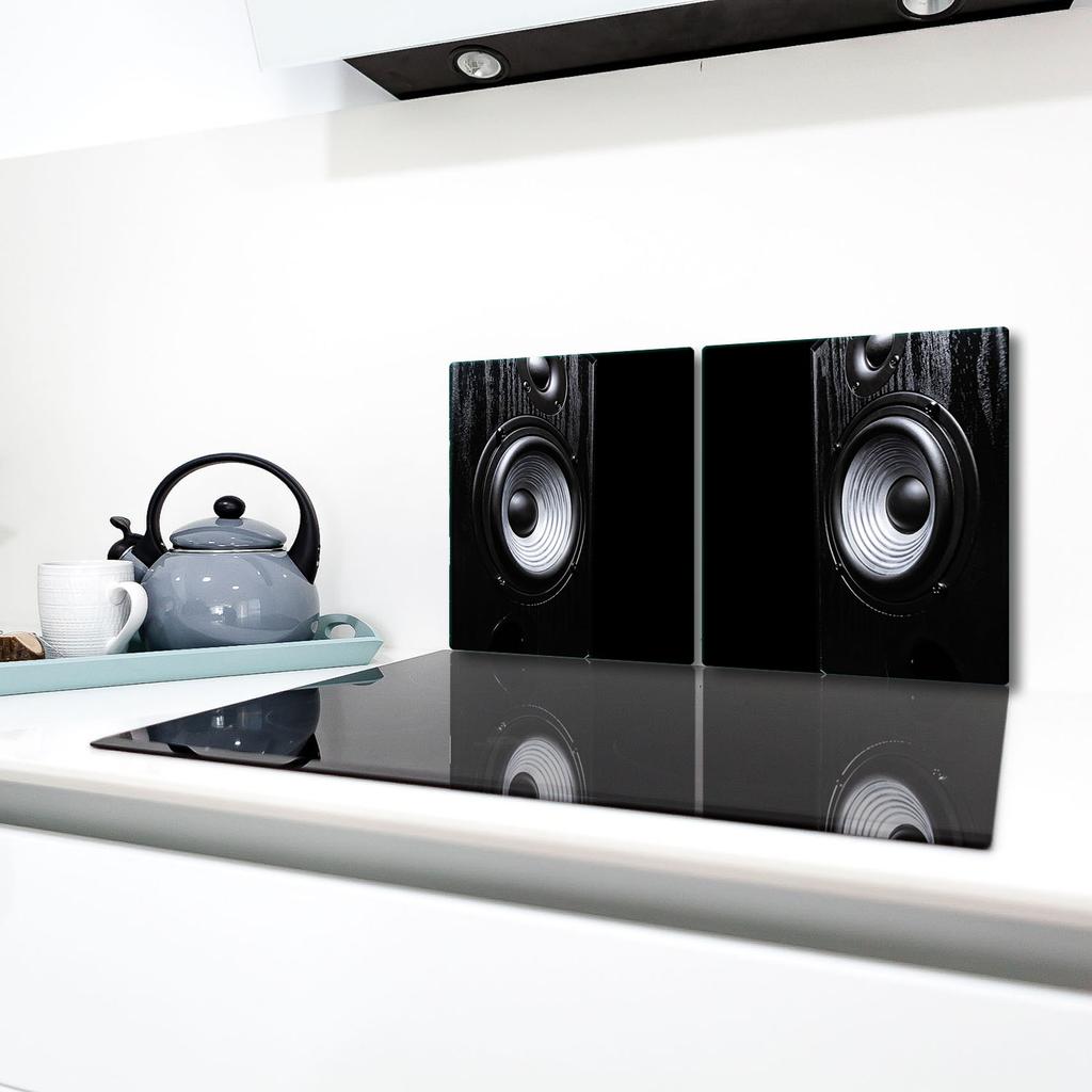 2x GLASS PROTECTIVE PLATE FOR STOVE 40x52 SPEAKER