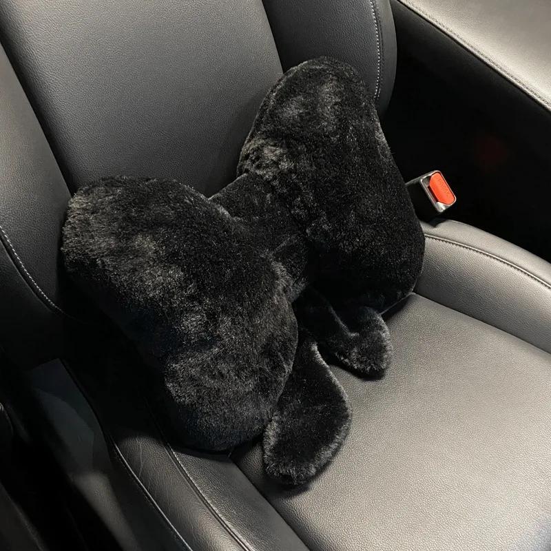 New Bowknot Car Headrest Pillow Lovely Auto Seat Head Support Neck Protector Cushion Plush Automobiles Lumbar Rest Car Kits