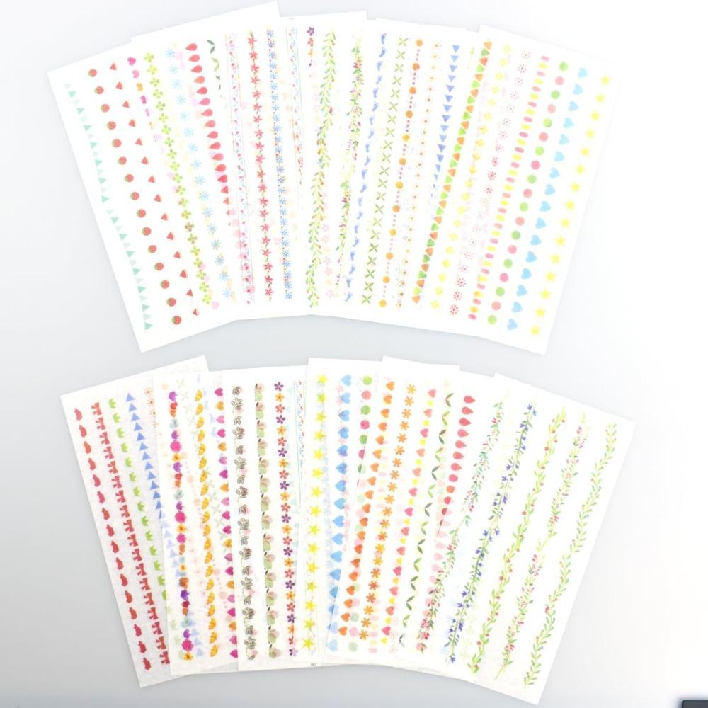 Washi Paper Cute Stickers Multicolored Aesthetic Stickers Decorative Stickers Stickers  for DIY