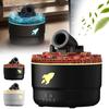 Turret Shape Aroma Diffuser Simulated Volcanic Lava Air Humidifier with 7 Light Colors, US Plug