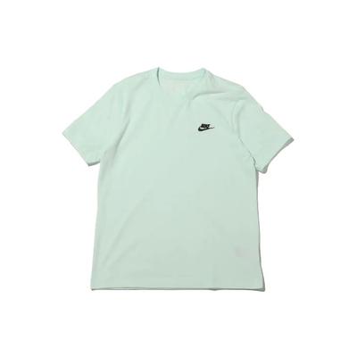 Embroidered Logo Solid Color Short Sleeve T-Shirt Men Tops Green AR4999-394