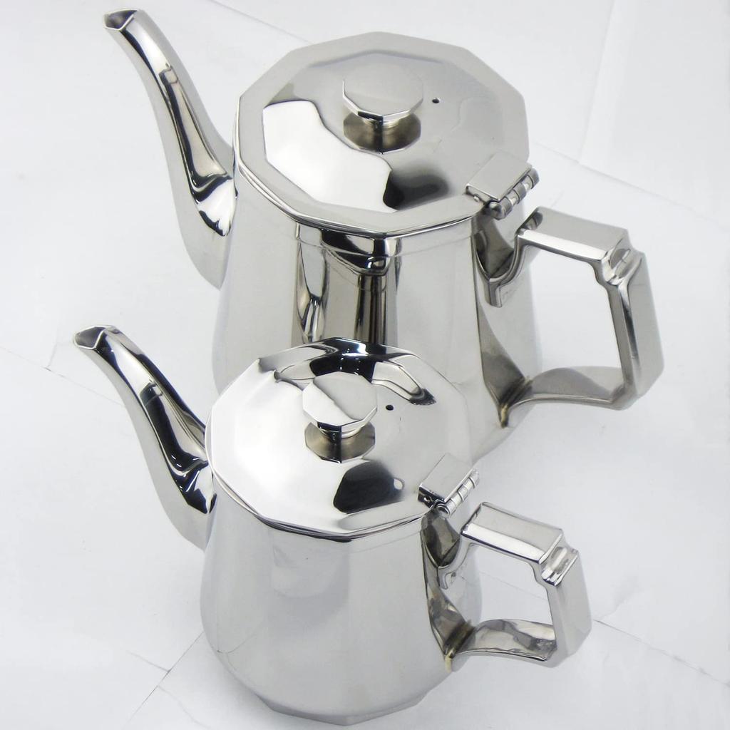 Nagao KOGEI Teapot, 680ml, Extra Thick Mirror-Finish 18-8 Stainless Steel, Made In Japan