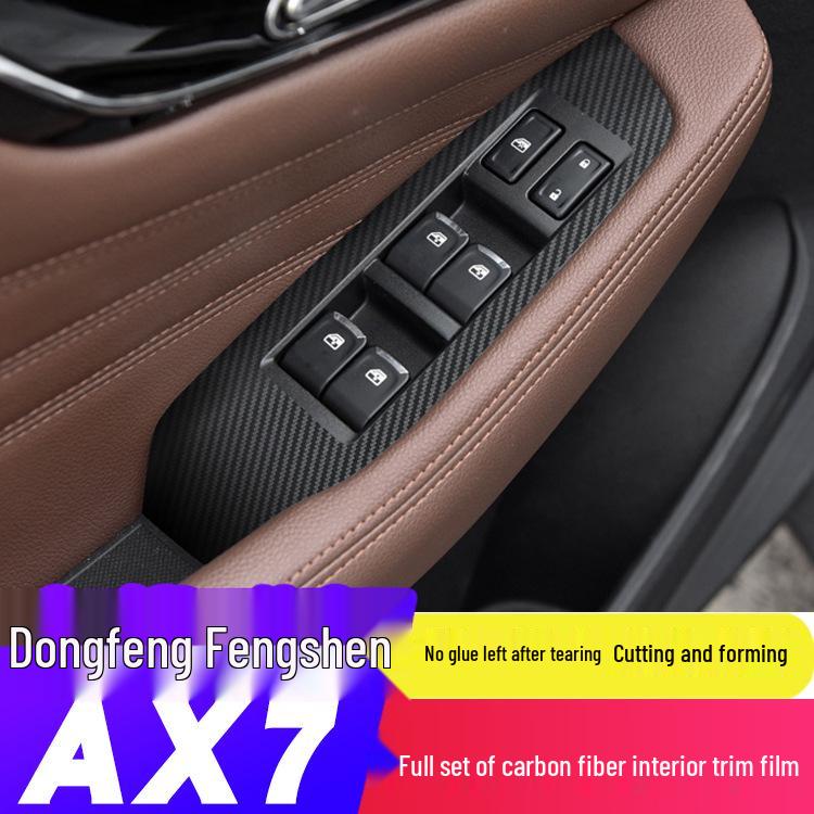 Dongfeng Fengshen AX7 Interior Carbon Fiber Center Console Protective Sticker: Fits 18 Models