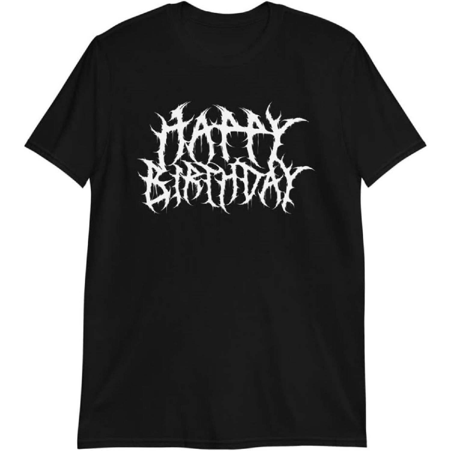 Смертельный Металл День Рождения Счастливого Дня Рождения Футболка для Металхэда S