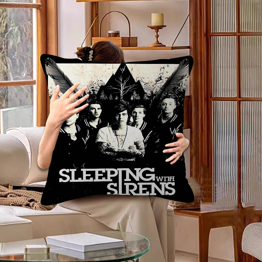 Band S-Sleeping With Sirens Classic Lucky Dragon Pillow Cover Sofa Cushion Cover Home Room Decoration Children Gift