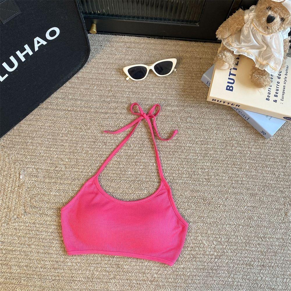 Pure Sweet and Spicy Halter Halter Top Vest with Chest Pad One Female Base Sexy Underwear