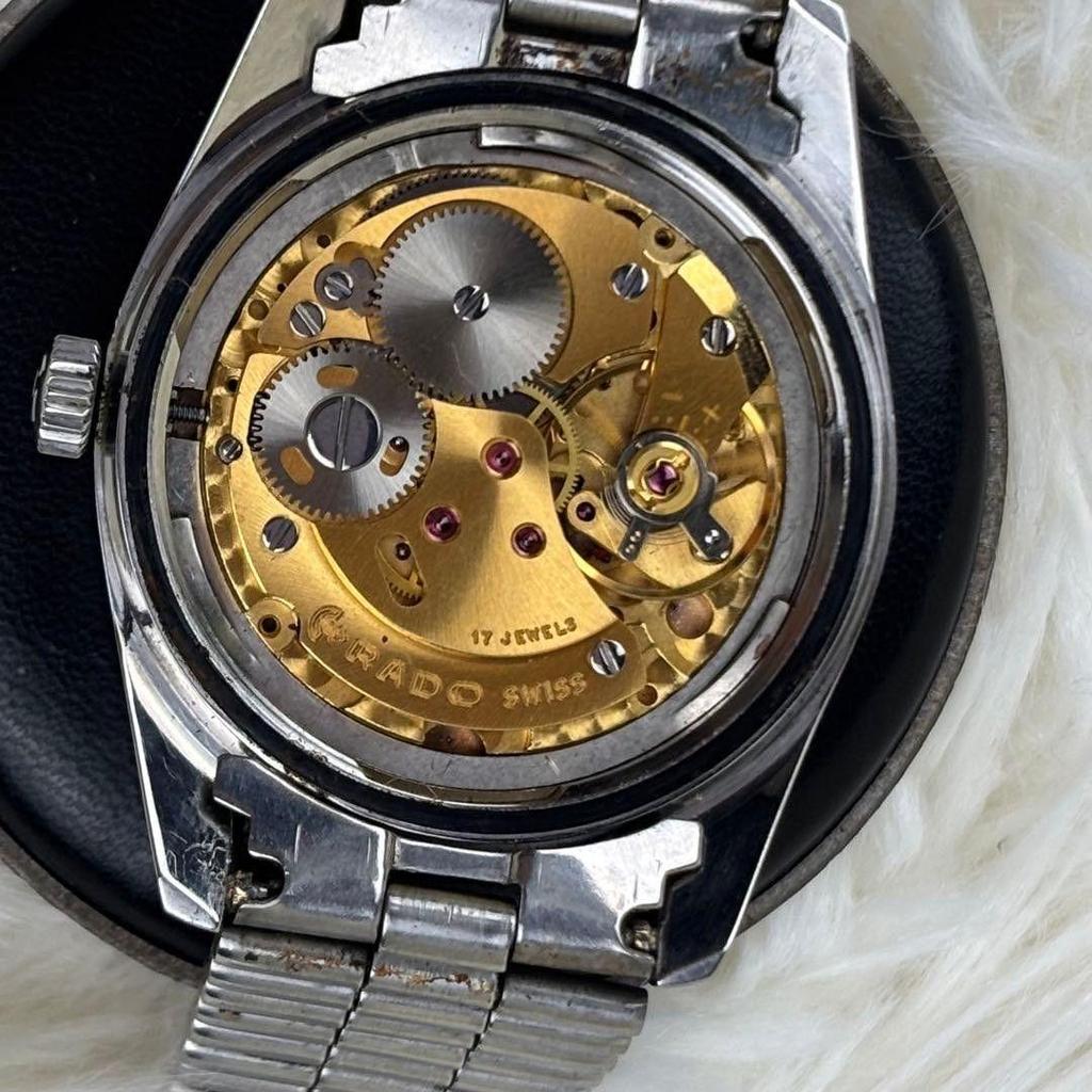 Used Rare Vintage RADO Green Horse Watch Automatic Silver Men's Working Item