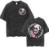 Funny Skeleton Muscle Mommy Gym Lover T Shirt Unisex Women Casual Aesthetic Harajuku Vintage Washed Oversized Soft Durable
