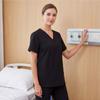 Women's V-neck Short-sleeve Workwear With Pockets For Healthcare Staff