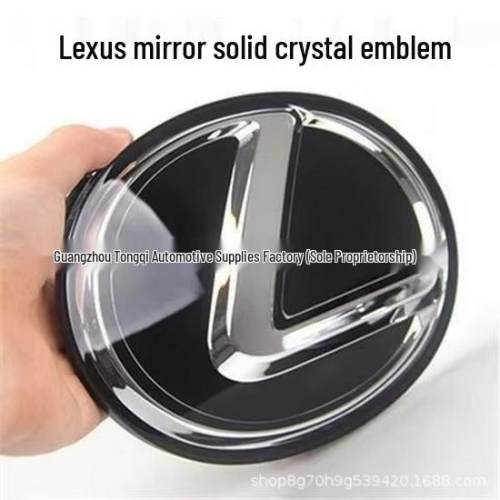 Znak mřížky Lexus IS: Černá Zrcadlová Křišťálová Přední a Zadní Samolepky s Logem