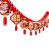 Chinese New Year Good Luck String Garland Happy Lunar New Year Hanging Banner 2026 Spring Festival Bunting Garland for Home Office Backdrop Decoration