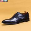 2024 New Men Dress Shoes Leather Shoes Fashion Derby Shoes Classic Casual Business Wedding Footwear Brown Italy Male Formal Shoe
